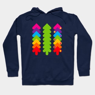 Colorful rainbow trees Hoodie